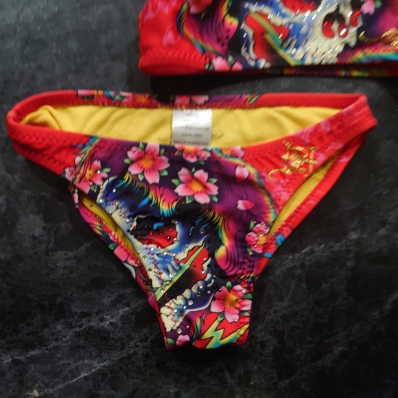 Ed Hardy Baby girl 2 piece bikini, size 2-3 - Picture 2 of 10